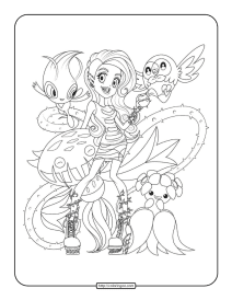 pokemon monster high coloring pages for kids