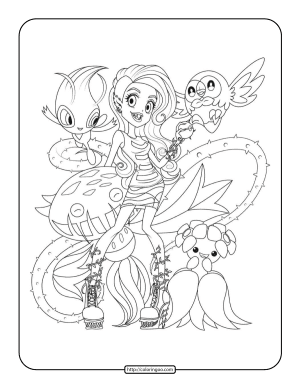 Pokemon Monster High Coloring Pages for Kids