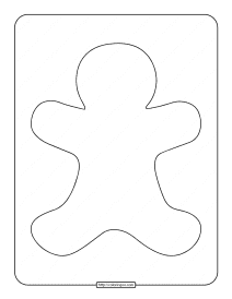 printable blank gingerbread man coloring page