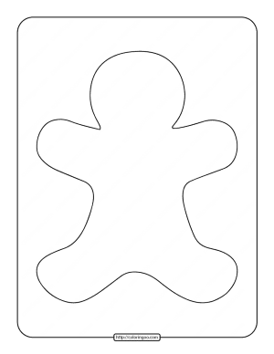 Printable Blank Gingerbread Man Coloring Page