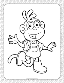 printable boots coloring page