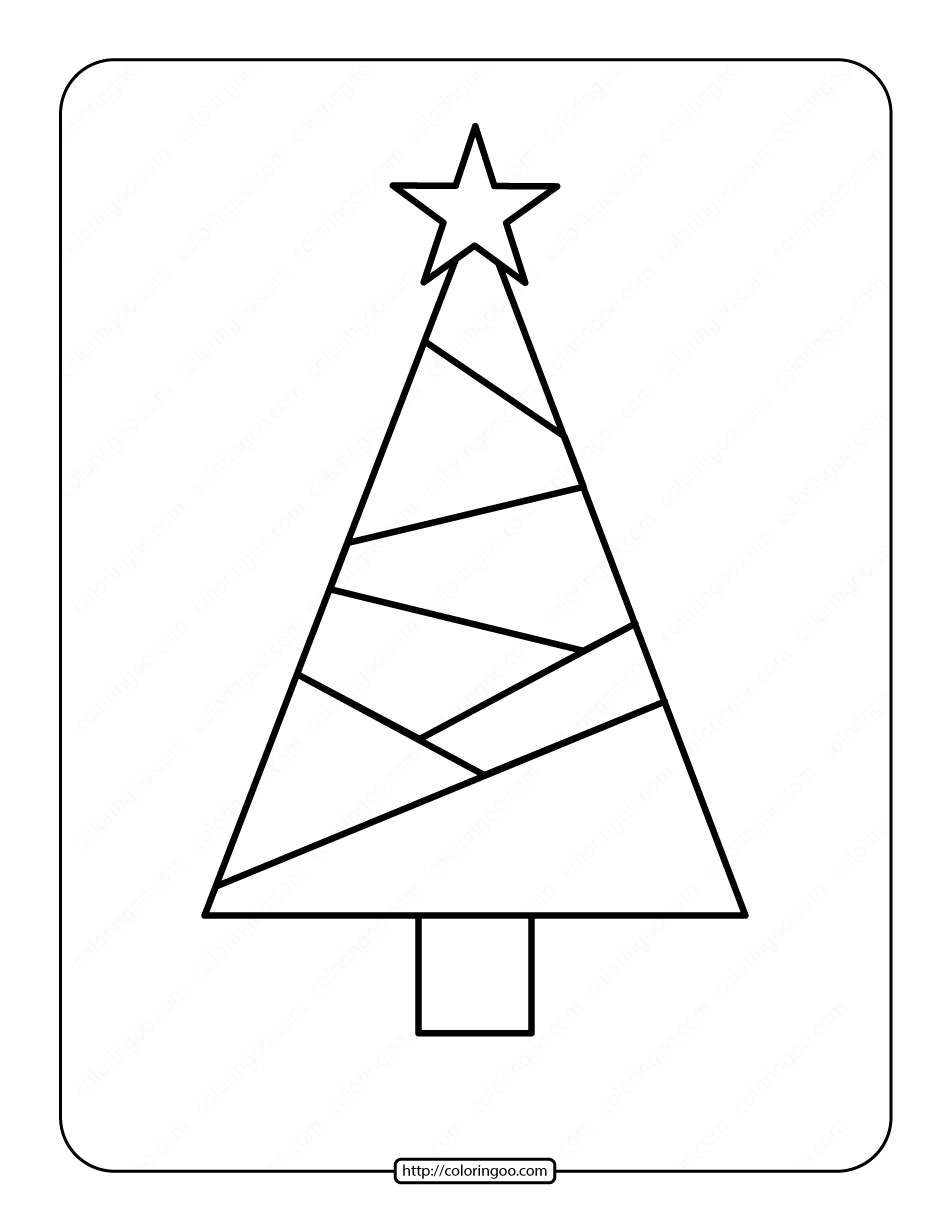 printable christmas tree coloring page 01