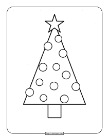 Printable Blank Christmas Tree Coloring Page - Free Printable Coloring ...