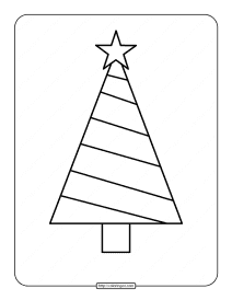 printable christmas tree coloring page 03