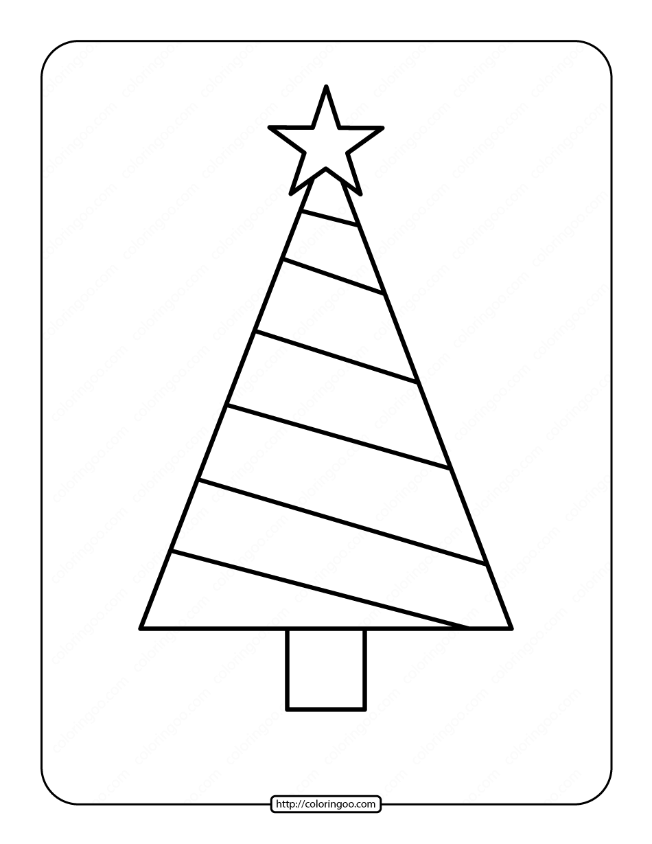 printable christmas tree coloring page 03