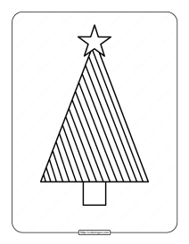 Printable Blank Christmas Tree Coloring Page - Free Printable Coloring ...