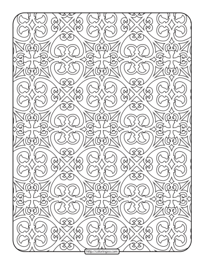 printable geometric filigree coloring page