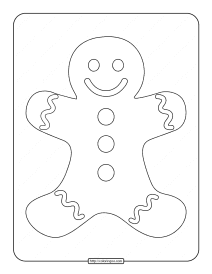 printable gingerbread man coloring page