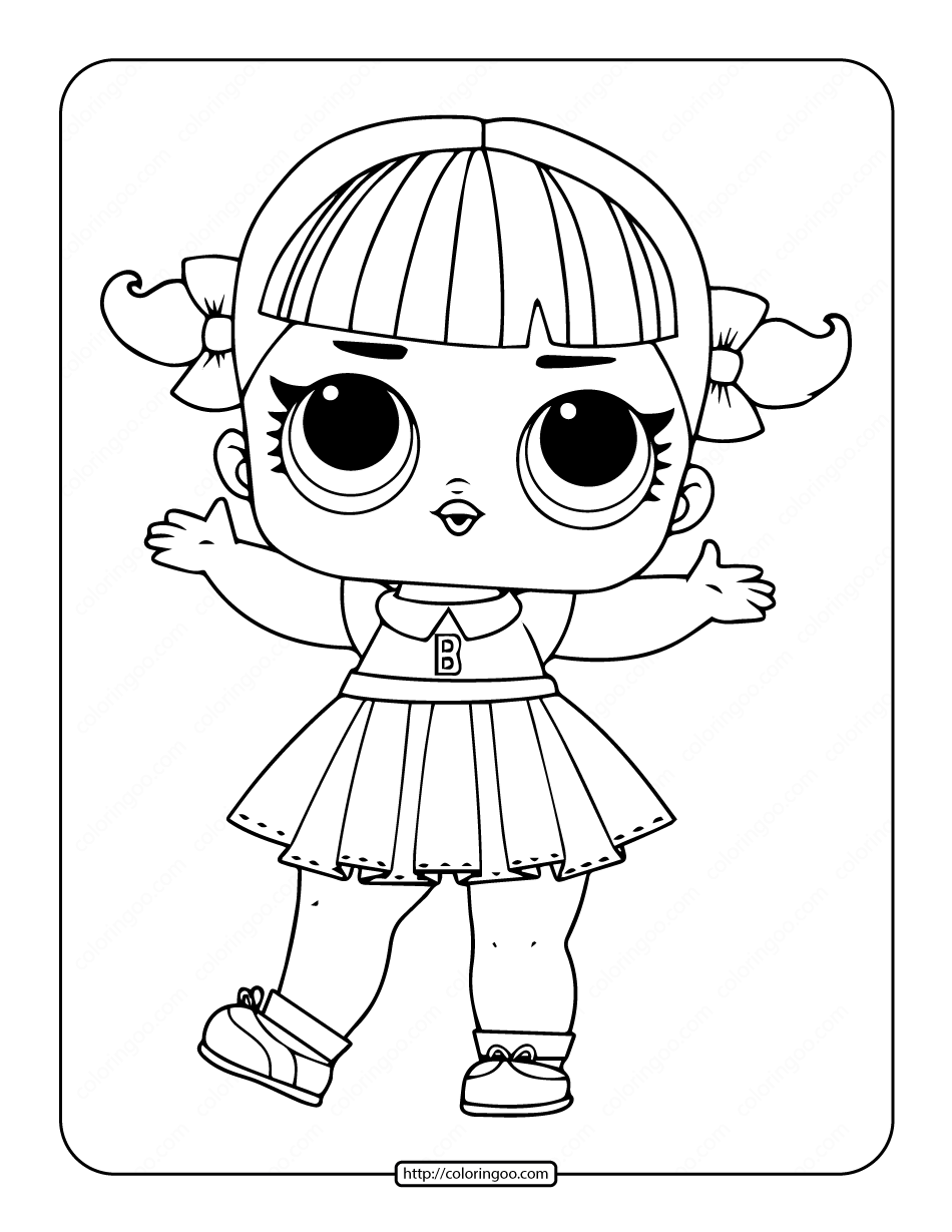 printable lol surprise cheer captain coloring pages