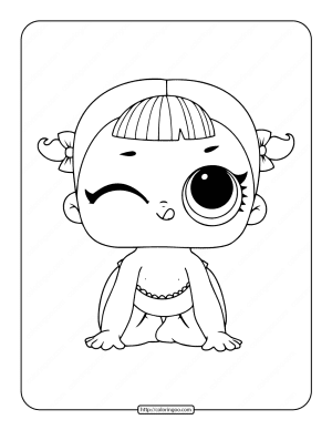 printable lol surprise lil cheer captain coloring page