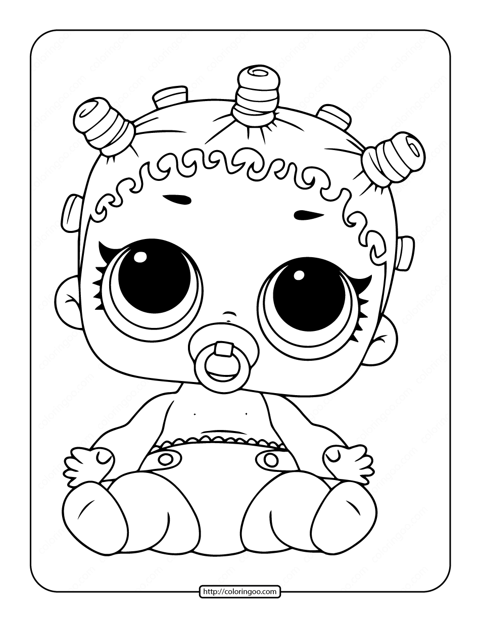 printable lol surprise lil roller sk8ter coloring page