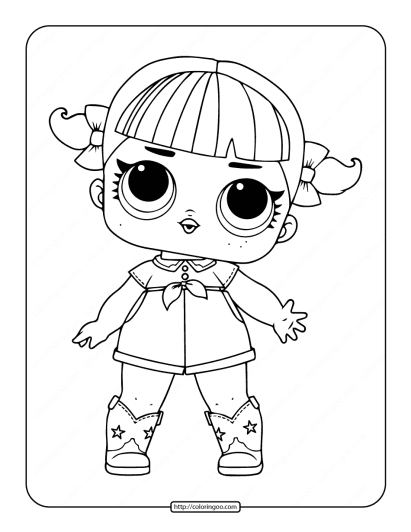 printable lol surprise line dancer coloring page