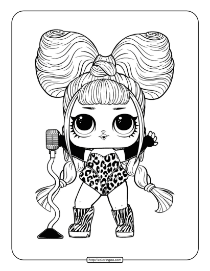 printable lol surprise remix alto coloring page