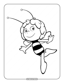 Printable Maya the Bee Coloring Page