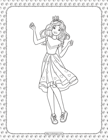 barbie princess adventure coloring pages 13