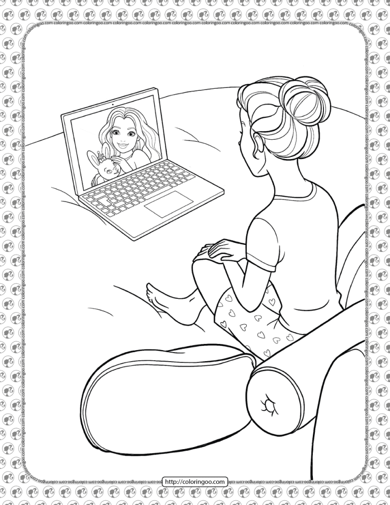 Printable Barbie's Sister Stacie Coloring Page