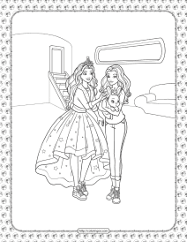 barbie princess adventure coloring pages 29