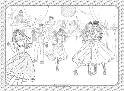 barbie princess adventure coloring pages 34