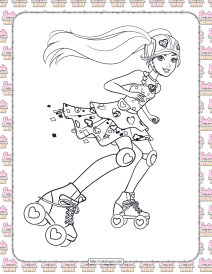 Barbie Video Game Hero Coloring Pages for Girls