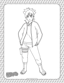 boruto uzumaki coloring page