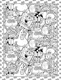 cartoon spongebob coloring page