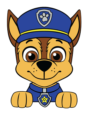 Printable Paw Patrol Chase Head Coloring Page