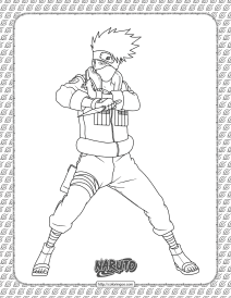 kakashi hatake coloring page