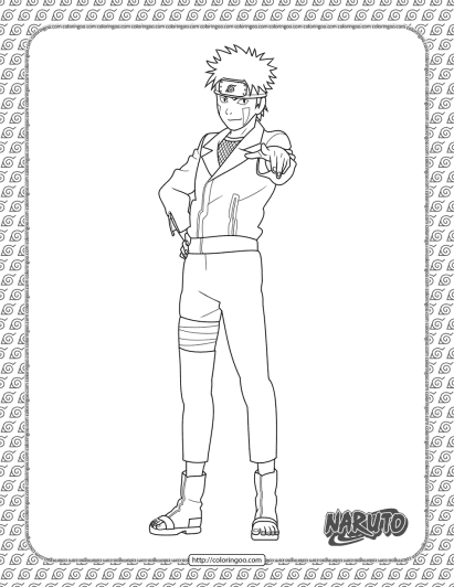 kiba inuzuka coloring page