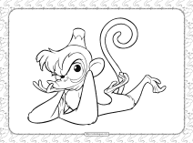 monkey abu coloring page