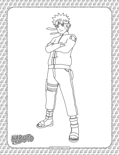 naruto coloring page