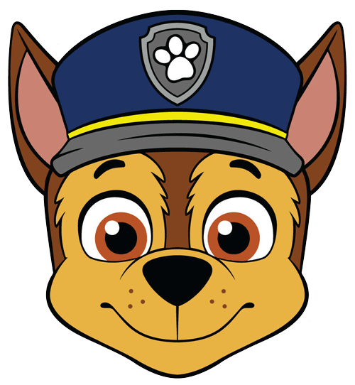 Paw Patrol Cartoon Chase Head Coloring Page