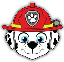Paw Patrol Cartoon Marshall Head Coloring Page
