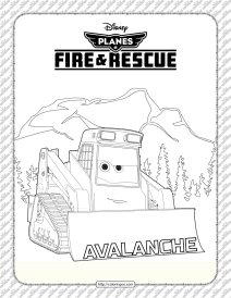 planes fire and rescue avalanche coloring page