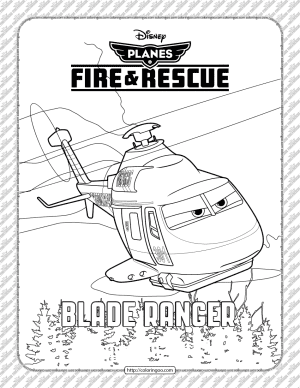 Planes Fire and Rescue Blade Ranger Coloring Page