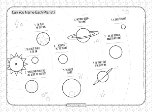 Planets in the Solar System Worksheet