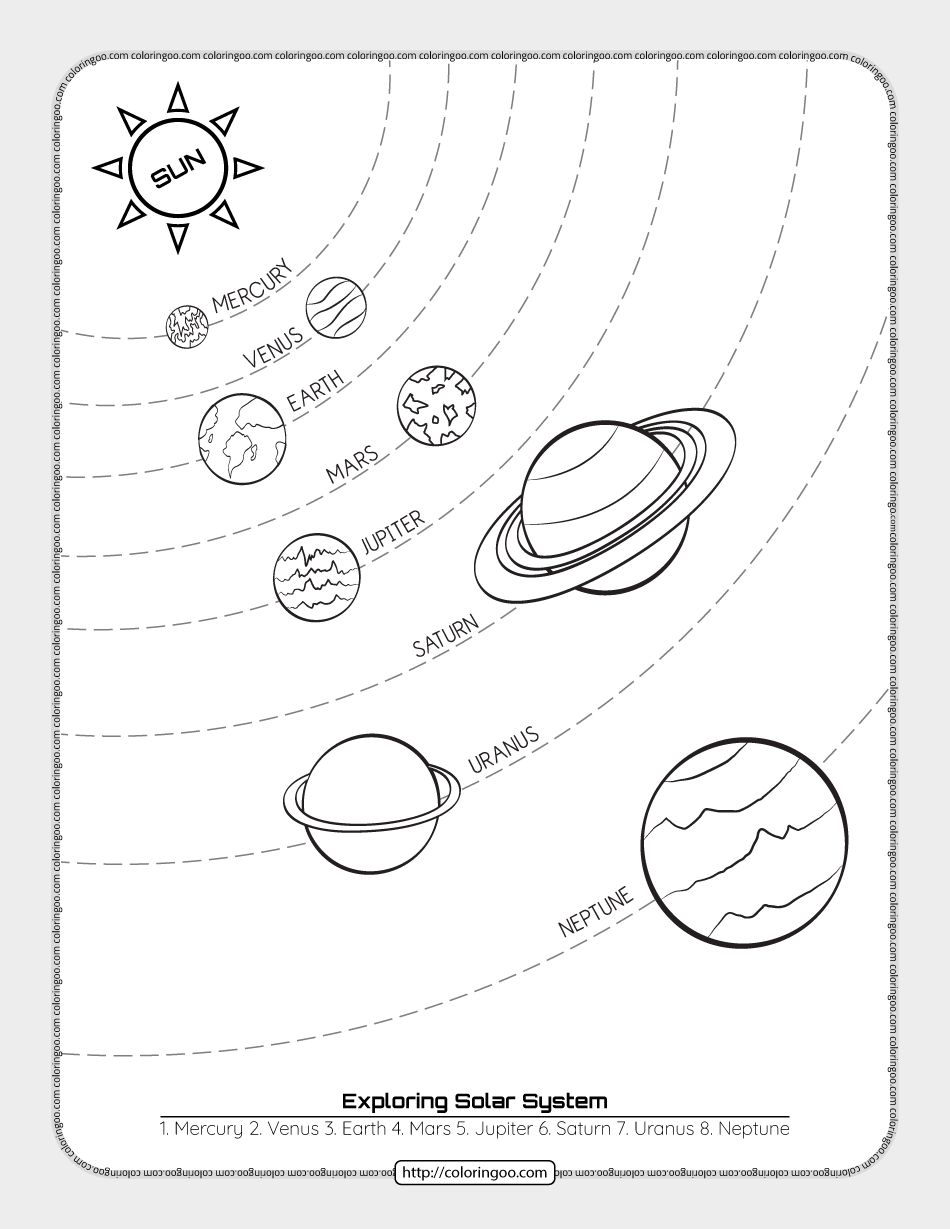 Printable Exploring Solar System Worksheet
