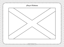 printable flag of alabama outline coloring page