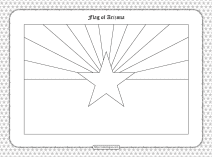 printable flag of arizona outline coloring page