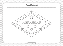 printable flag of arkansas outline coloring page