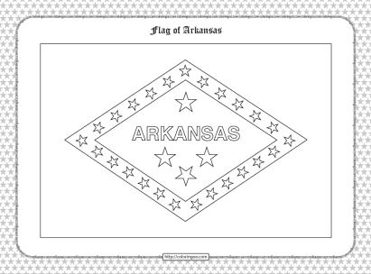 printable flag of arkansas outline coloring page