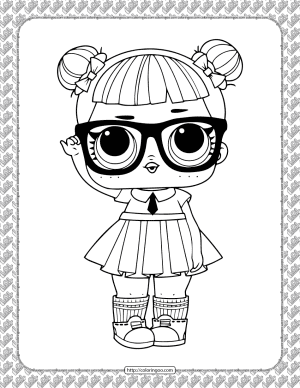 Printable LOL Doll Teacher's Pet Coloring Page
