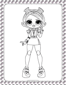 printable lol omg stellar babe coloring page