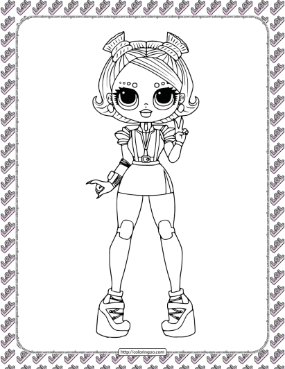 printable lol omg stellar babe coloring page