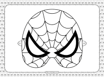 printable spiderman mask coloring sheet