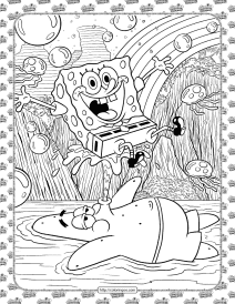 spongebob and patrick coloring page