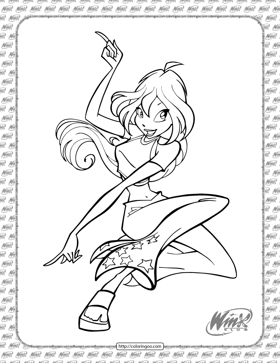 bloom winx club coloring pages
