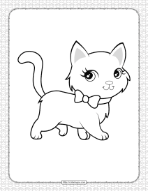 cute cat pdf coloring pages