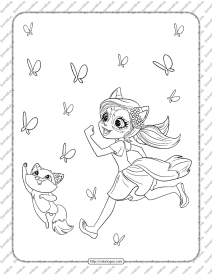 enchantimals felicity fox coloring page