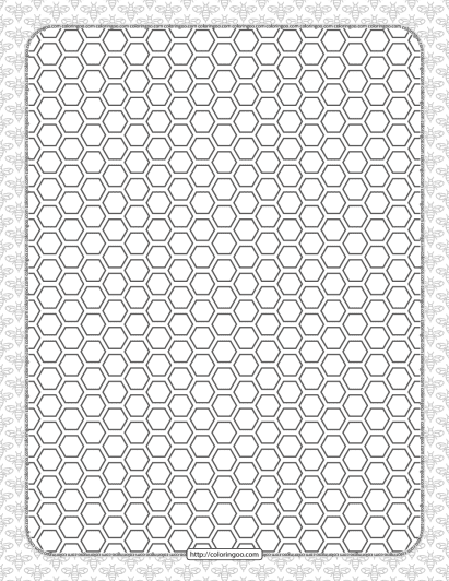 free printable honeycomb hexagon pattern