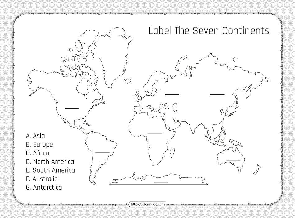 30 Label The Seven Continents Labels 2021